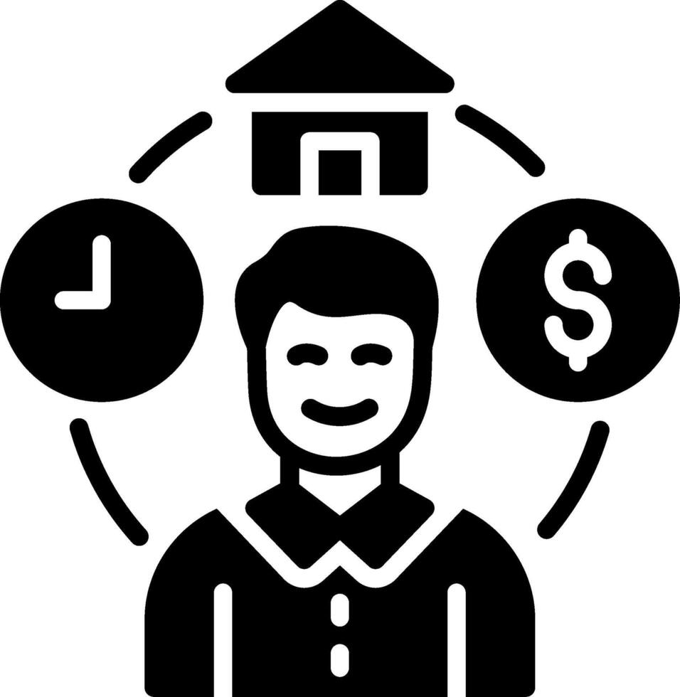 Obligation Glyph Icon Design vector