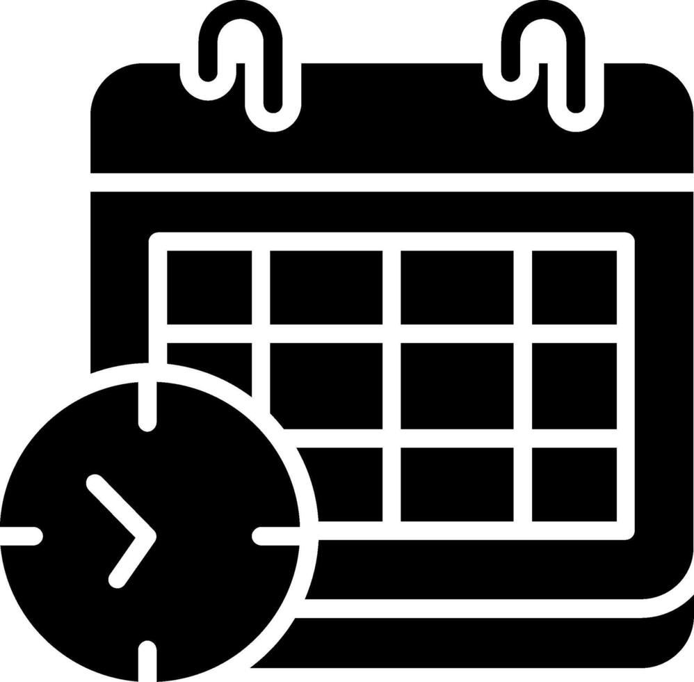 Timetable Glyph Icon Design vector