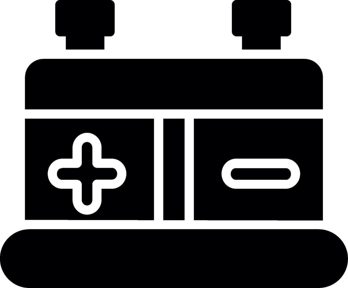 Battery Glyph Icon Design vector