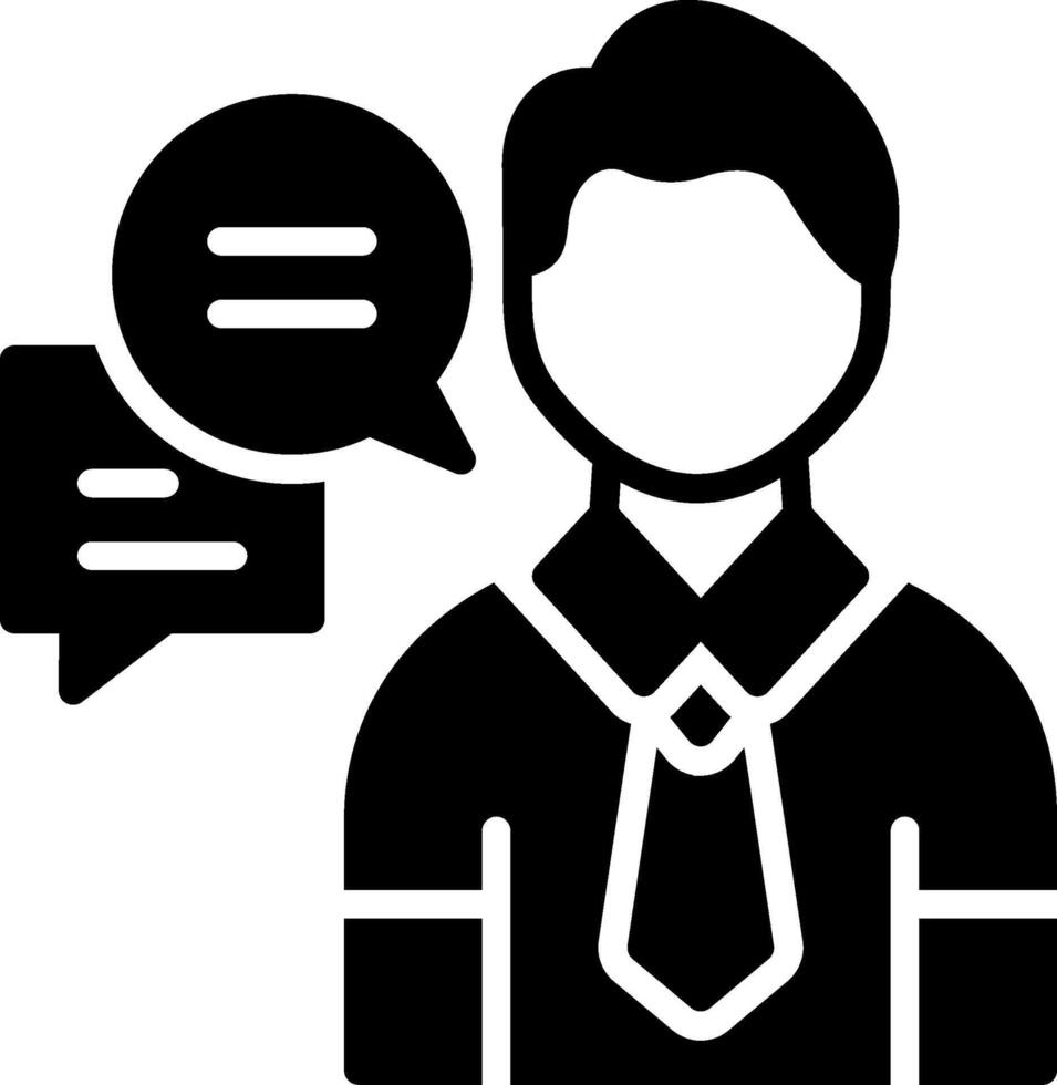 Chat Glyph Icon Design vector