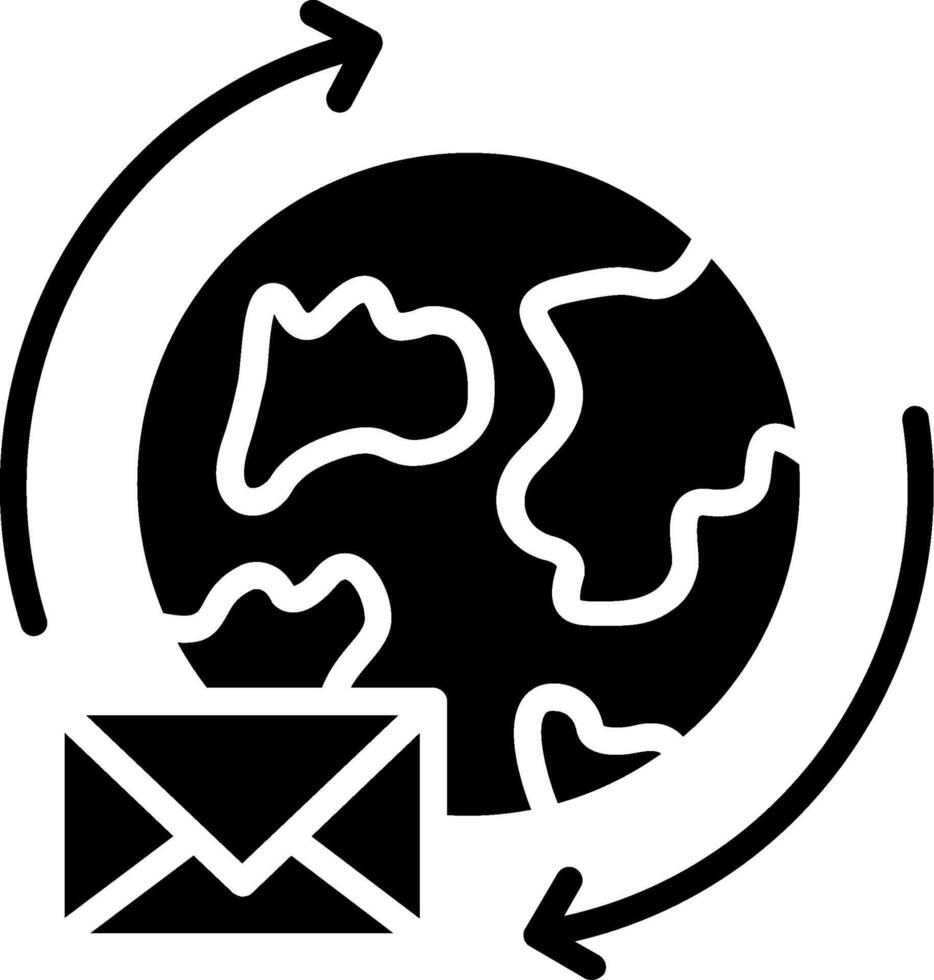 Email Glyph Icon Design vector