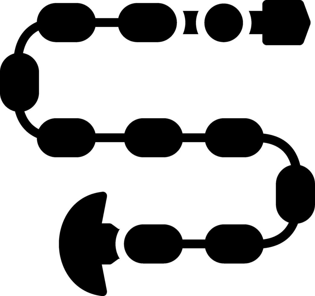 Manriki Glyph Icon Design vector