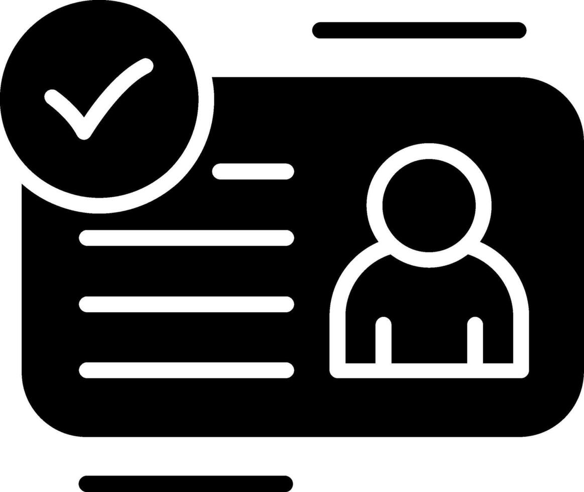 Identity Glyph Icon Design vector