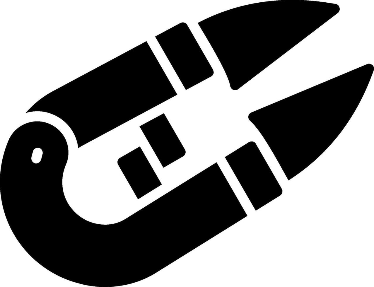 Sewing clipper Glyph Icon Design vector