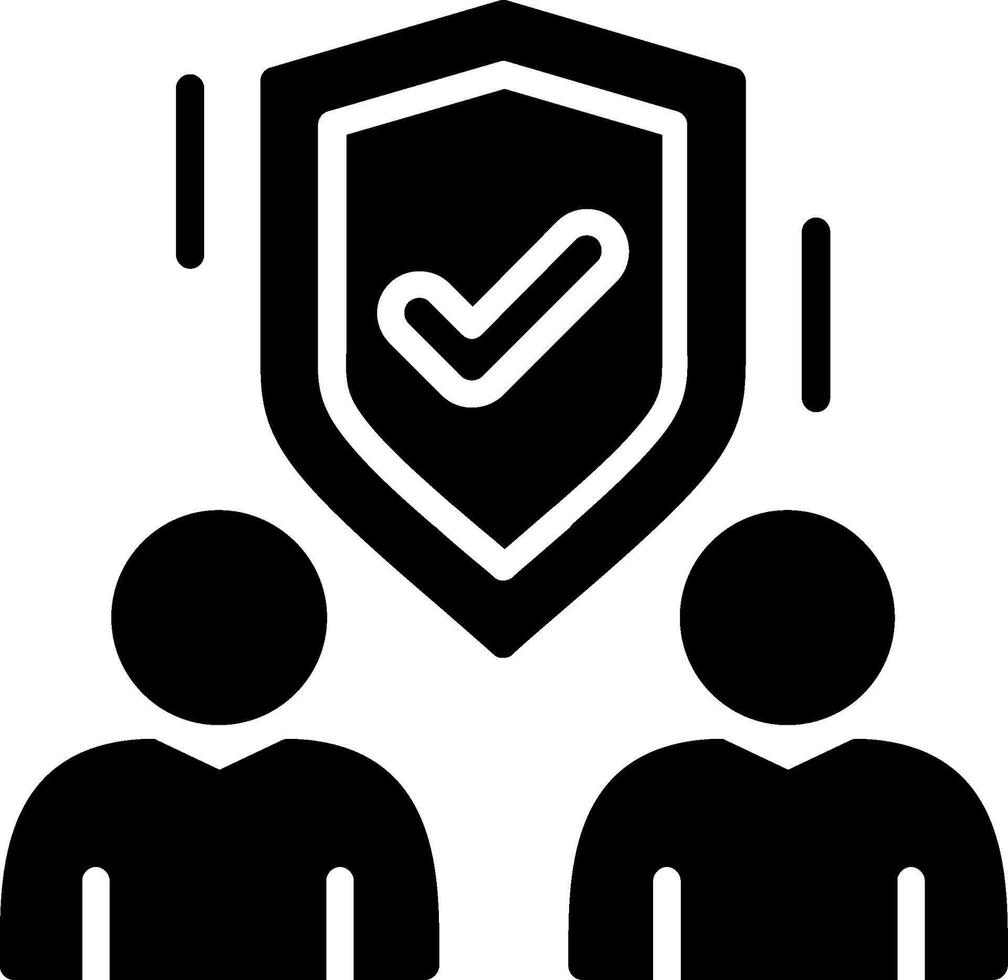 Reliability Glyph Icon Design vector