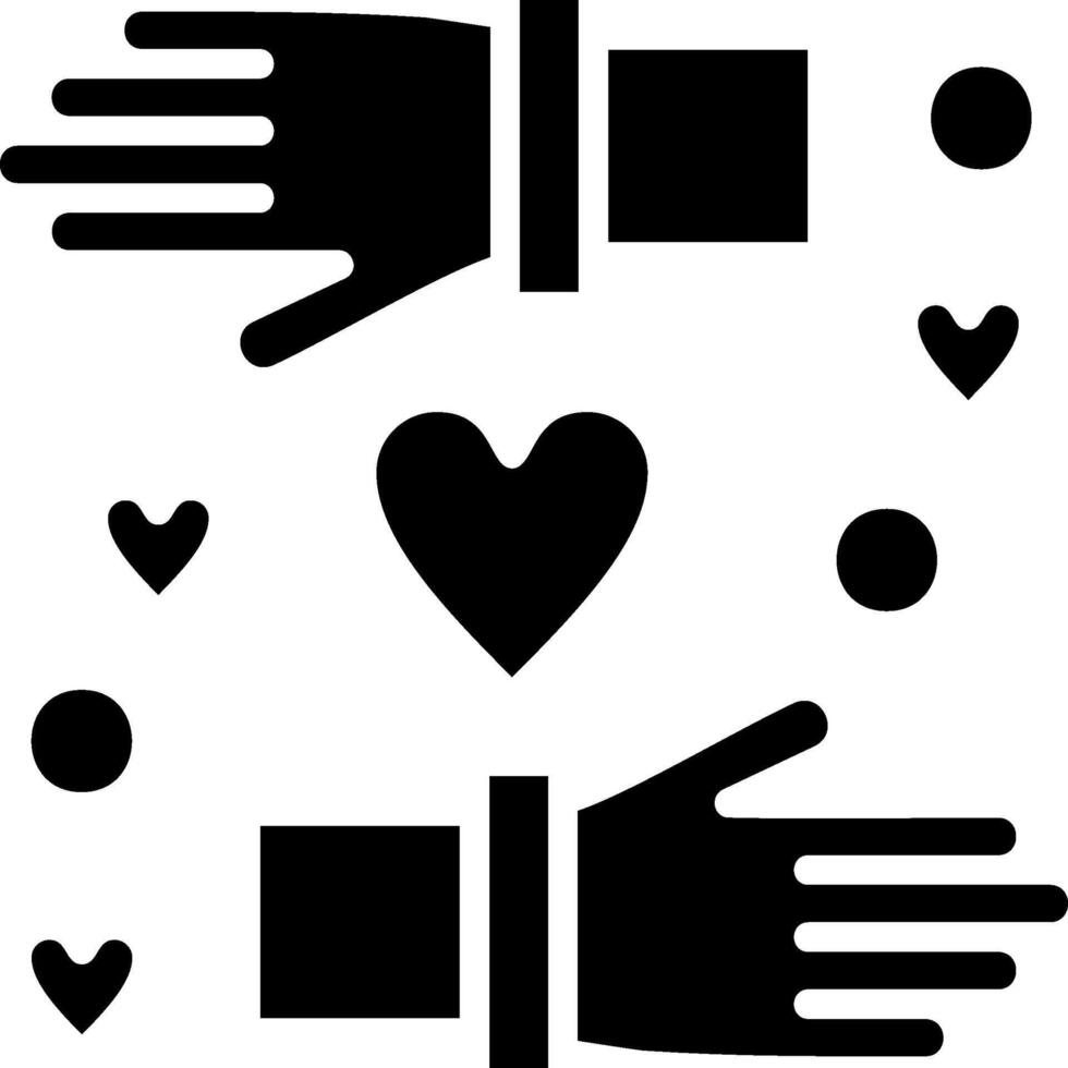 Solidarity Glyph Icon Design vector