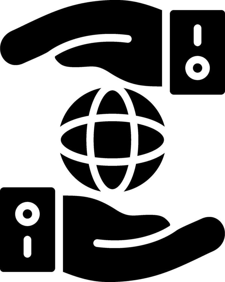 Social Responsibility Glyph Icon Design vector