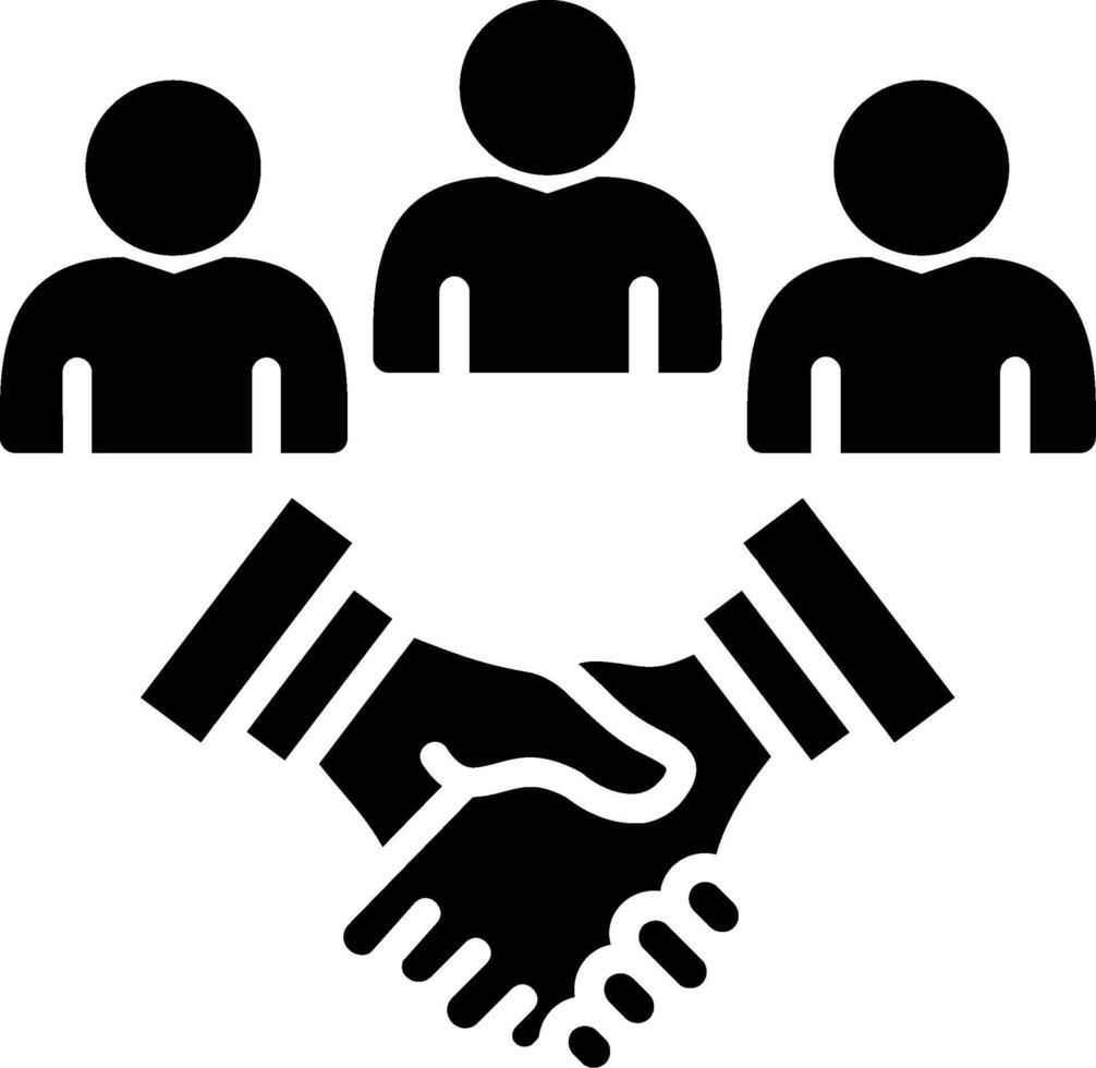 Agreement Glyph Icon Design vector