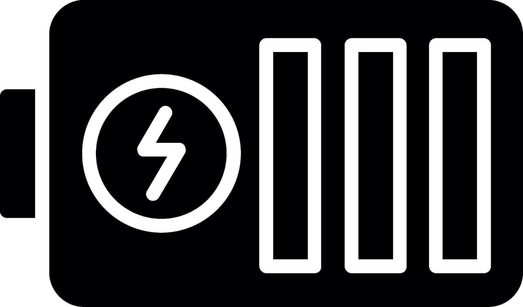 Battery Level Glyph Icon Design vector