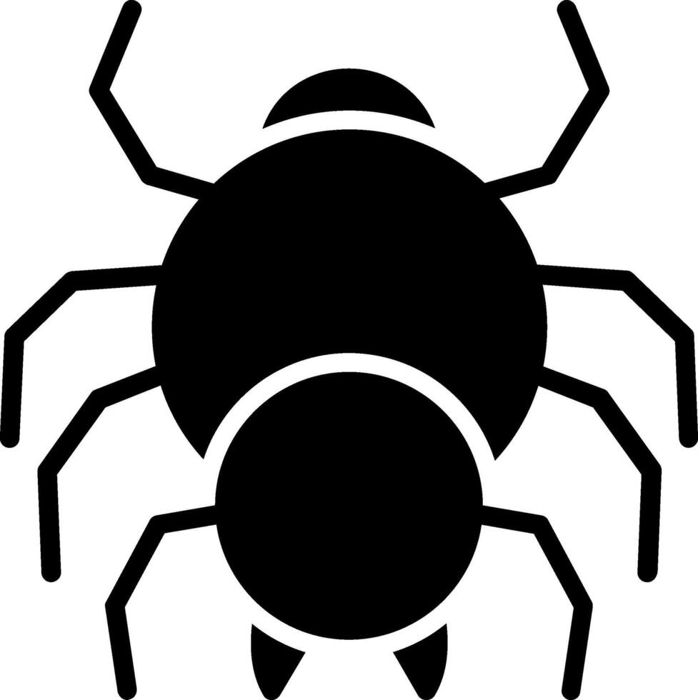 Spider Glyph Icon Design vector