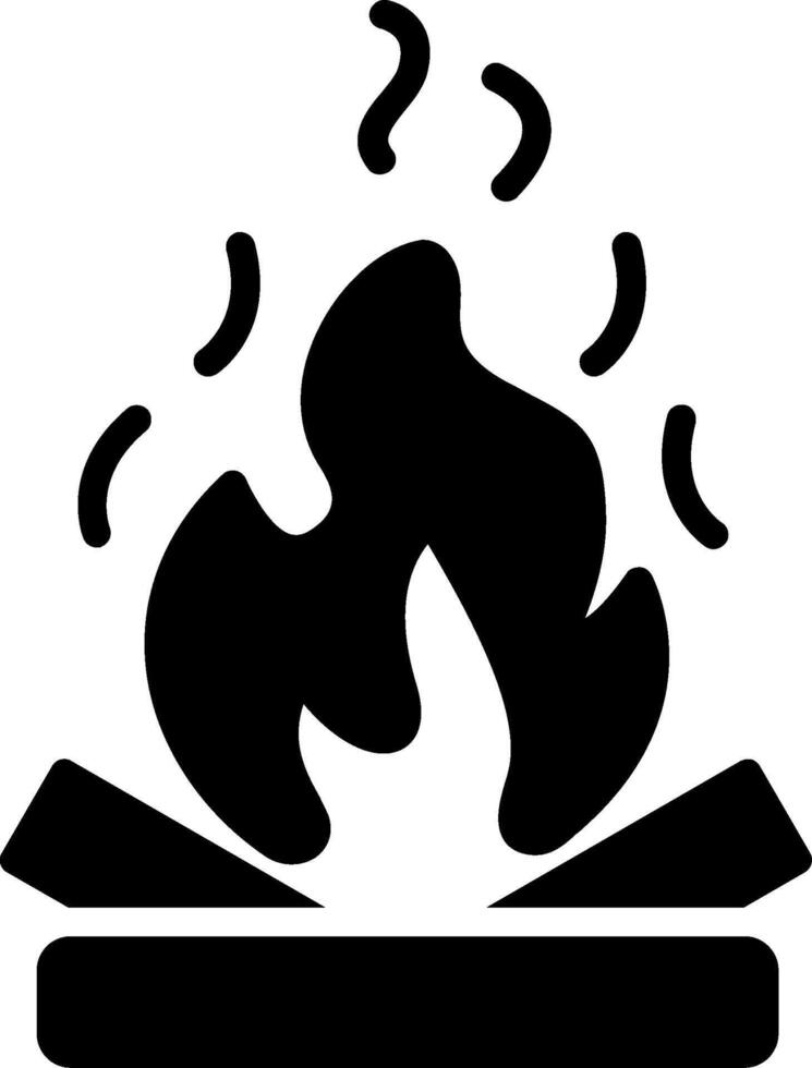 Bonfire Glyph Icon Design vector