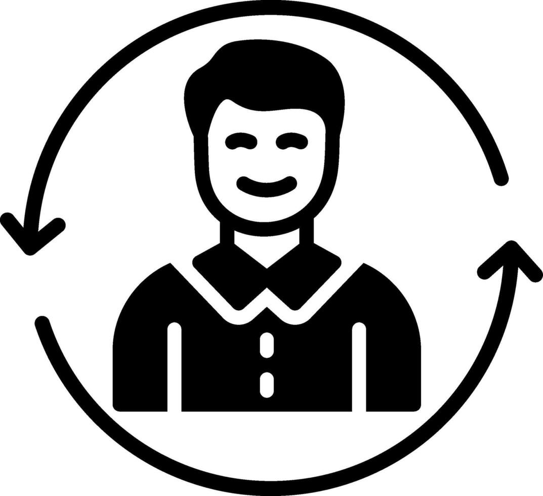 Turnover Glyph Icon Design vector