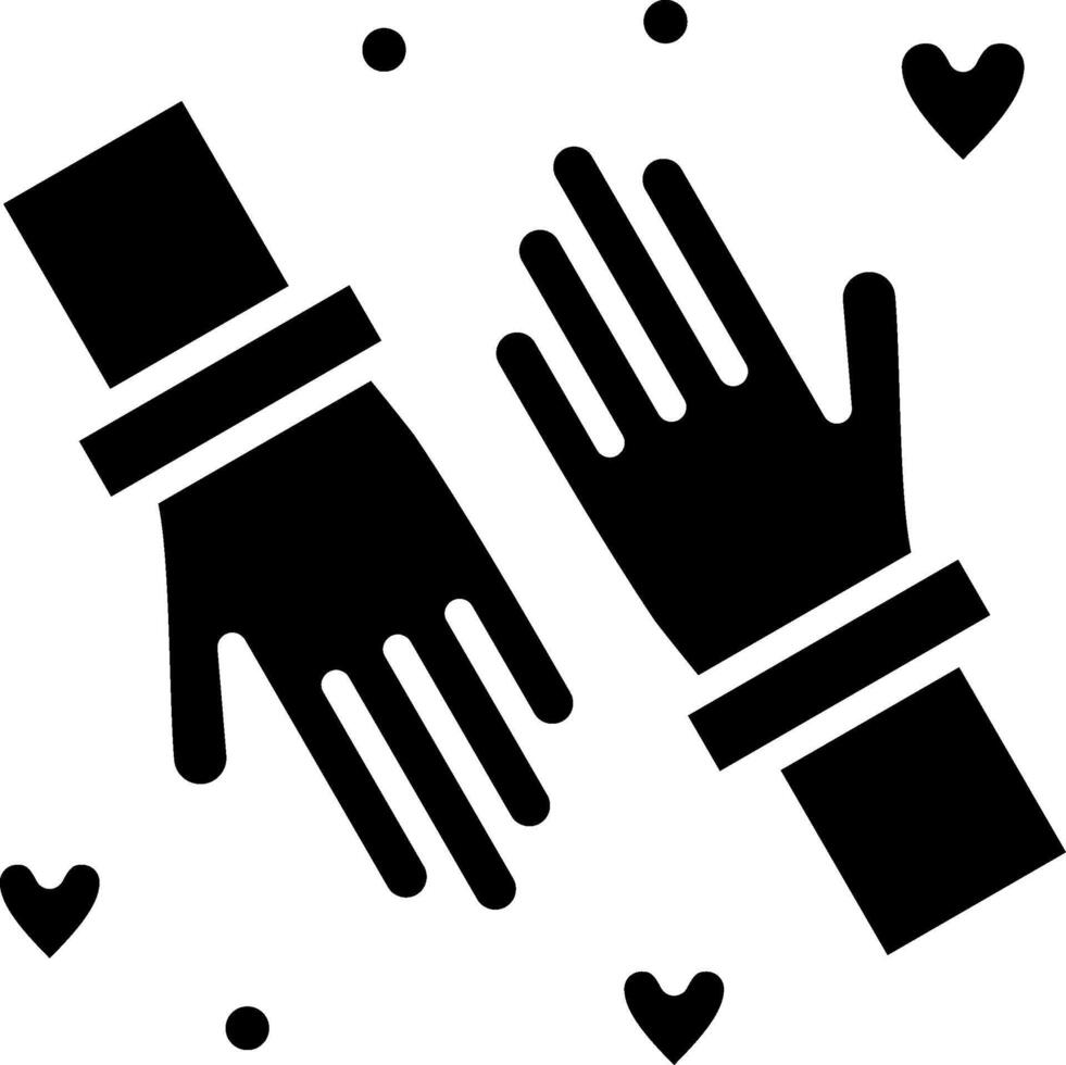 Friendship Glyph Icon Design vector