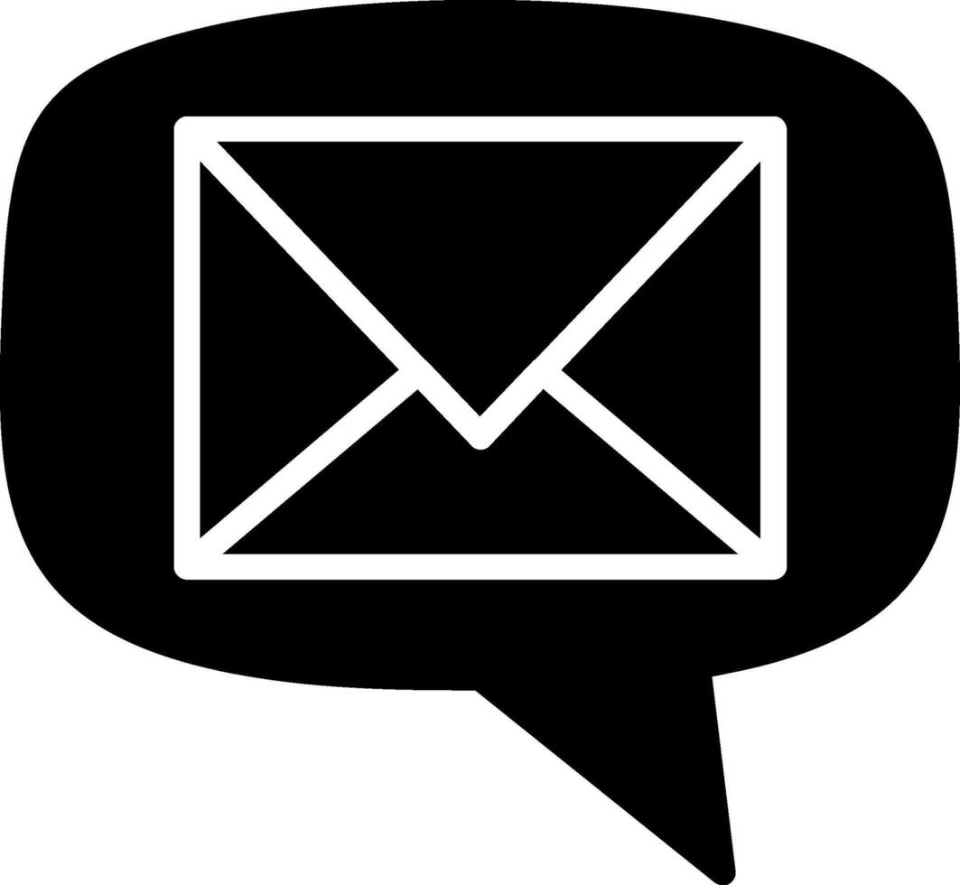 Email Glyph Icon Design vector
