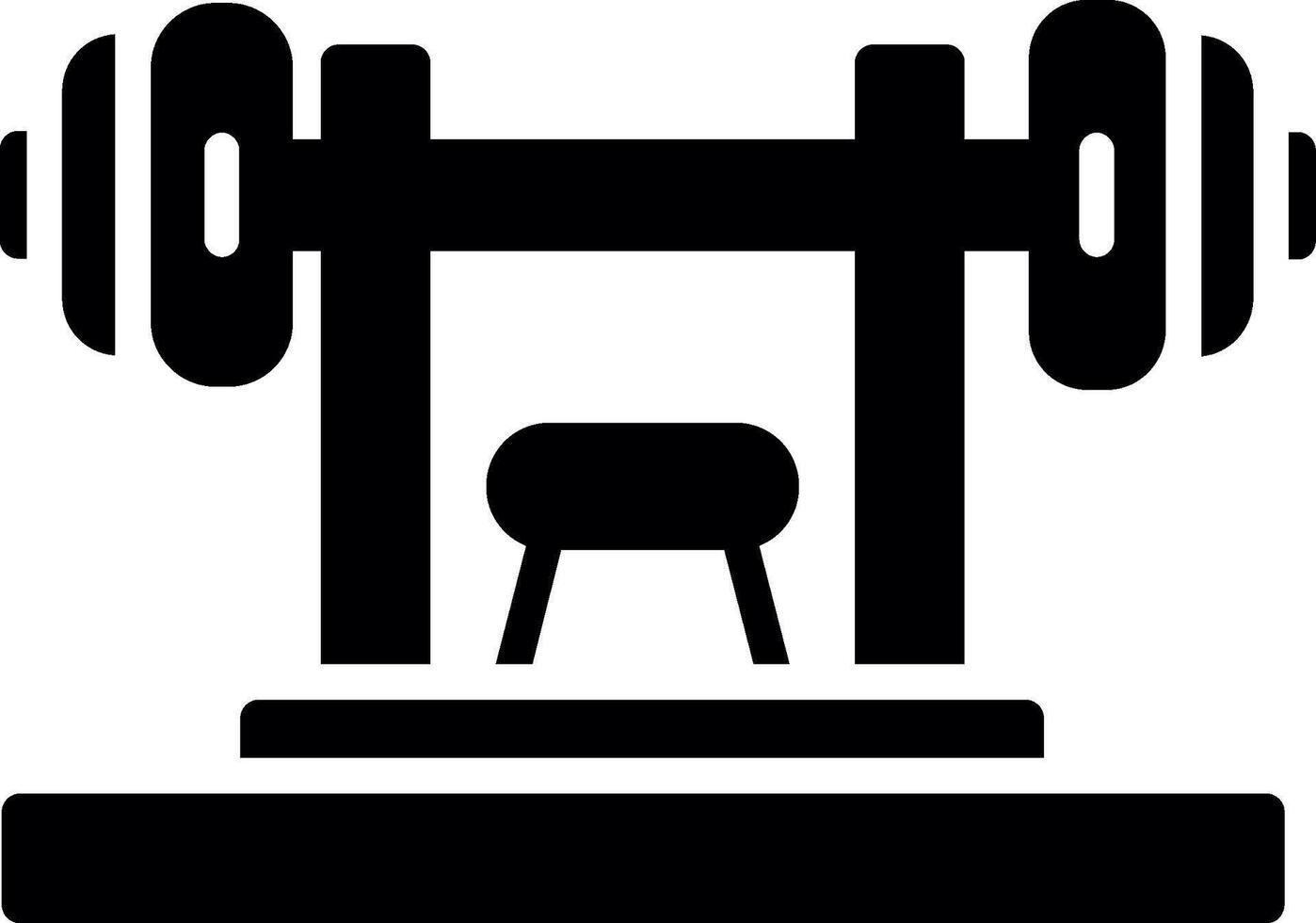Gym Glyph Icon Design vector