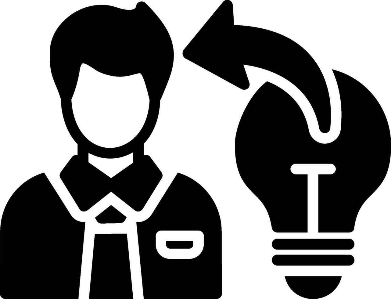 Inspire Glyph Icon Design vector
