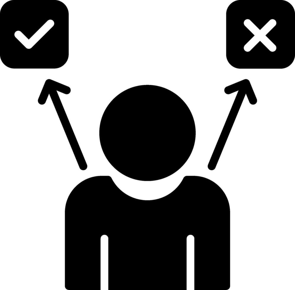 Decision Glyph Icon Design vector