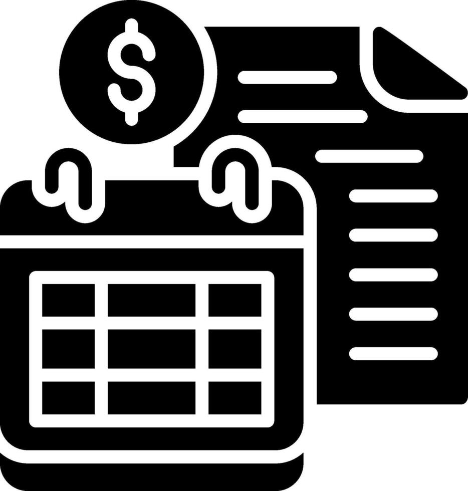 Invoice Glyph Icon Design vector