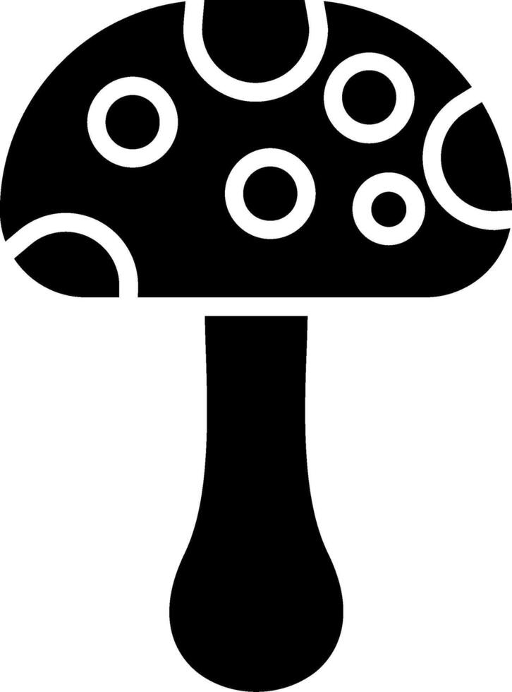 Mushroom Glyph Icon Design vector