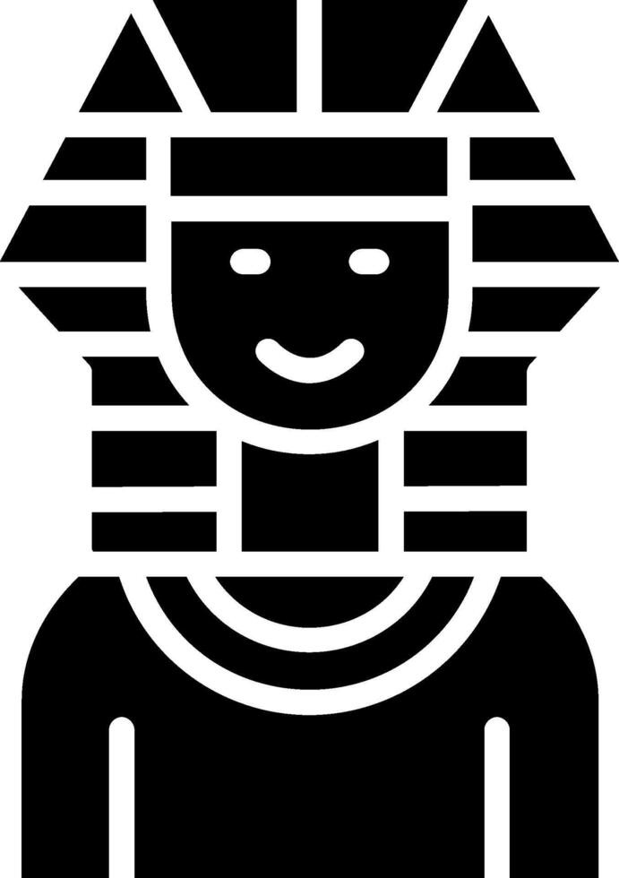 Pharaoh Glyph Icon Design vector