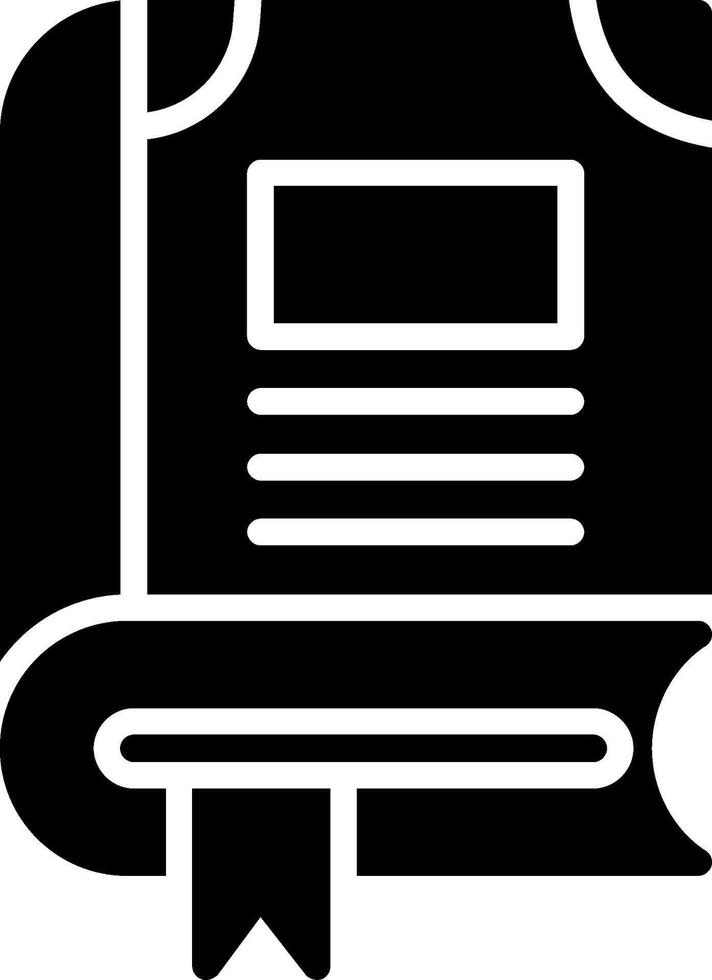 Book Glyph Icon Design vector
