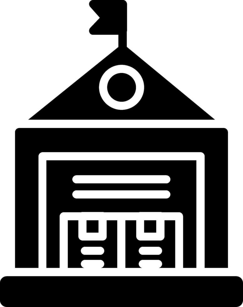 Warehouse Glyph Icon Design vector