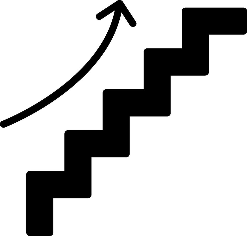 Ascend Glyph Icon Design vector