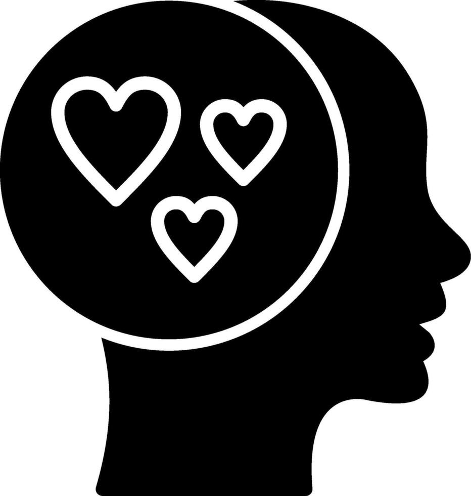Love Glyph Icon Design vector