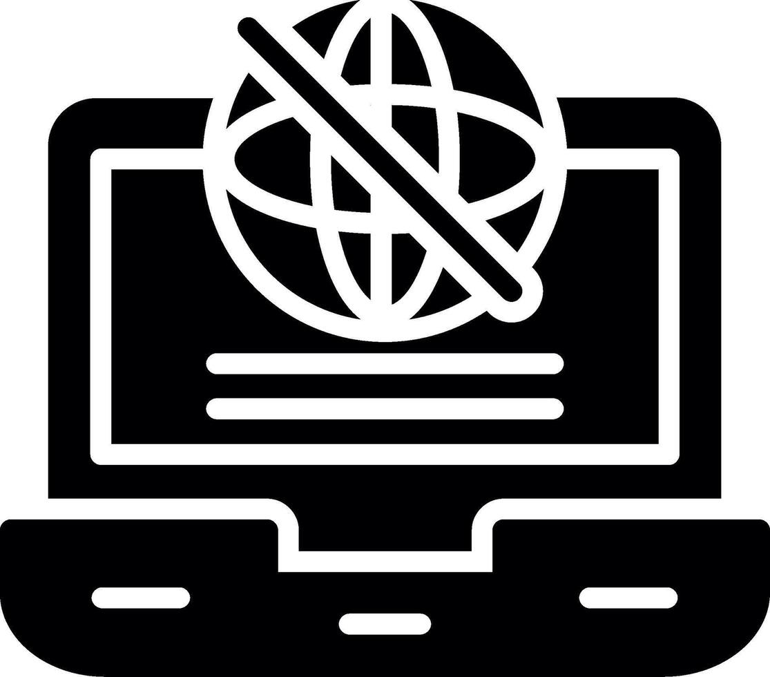 OffGlyph Glyph Icon Design vector