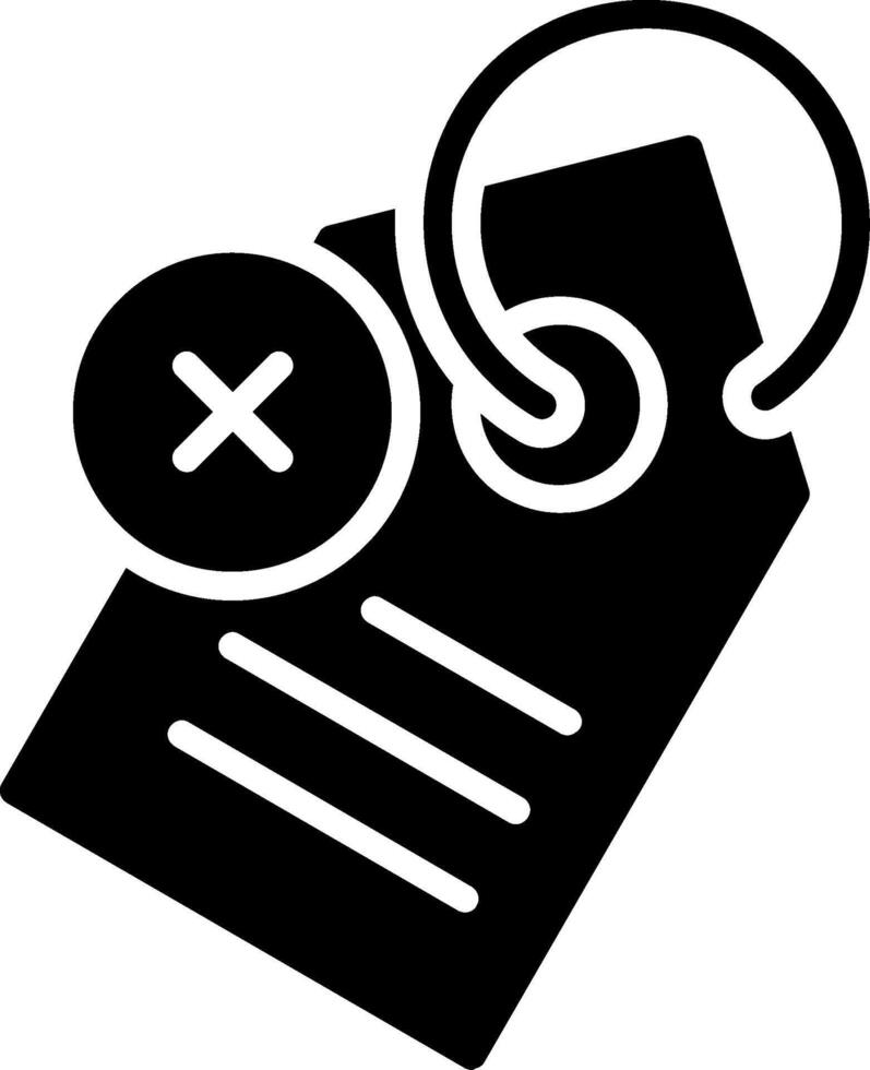 No Sales Glyph Icon Design vector