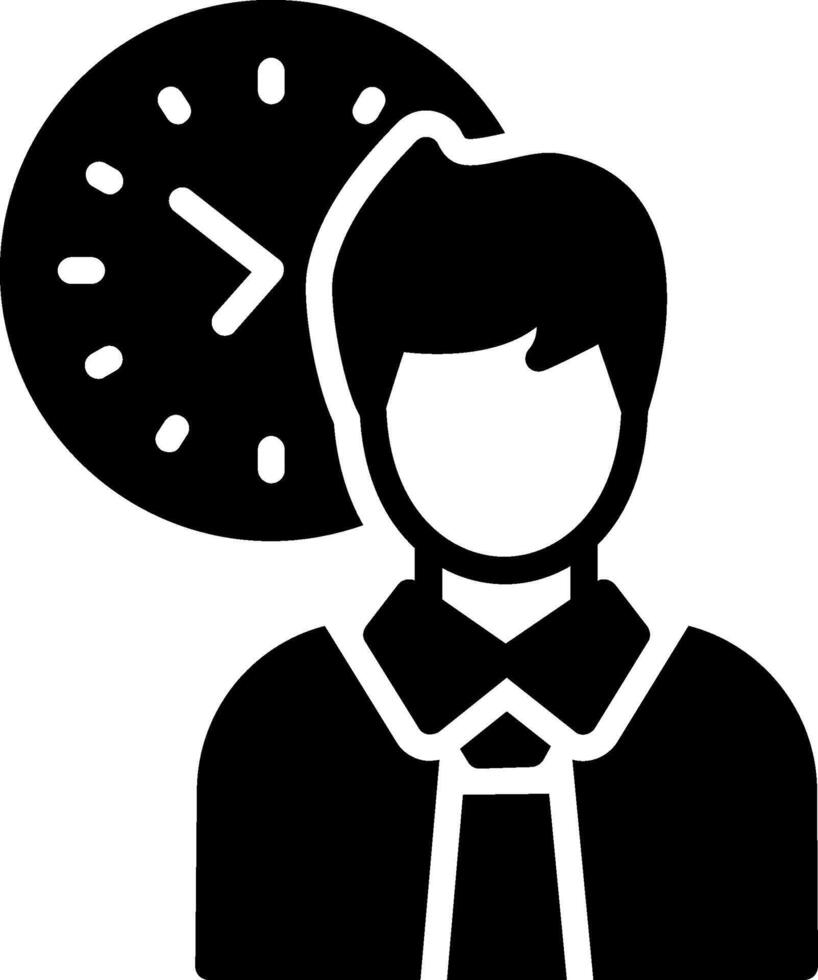 Punctuality Glyph Icon Design vector