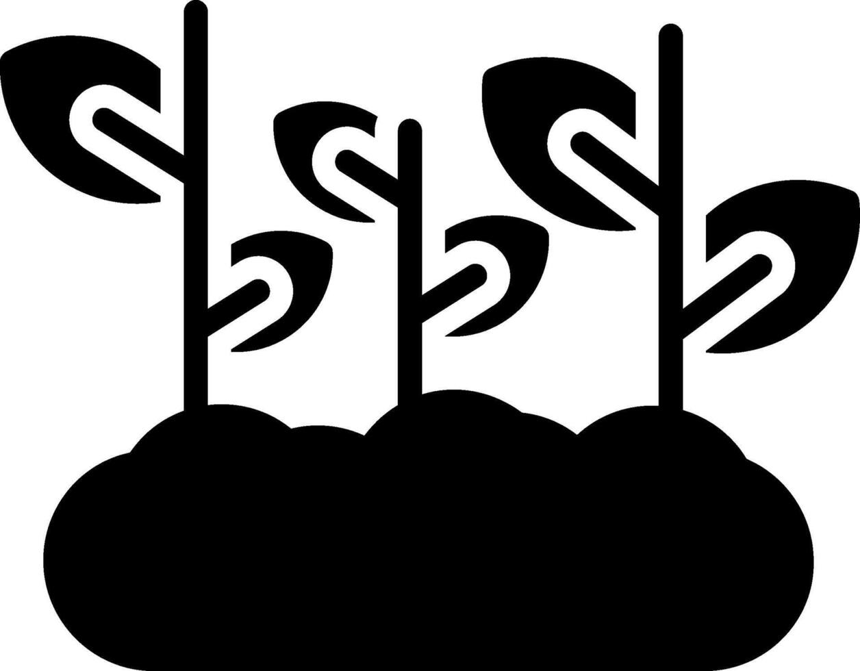 Sprout Glyph Icon Design vector