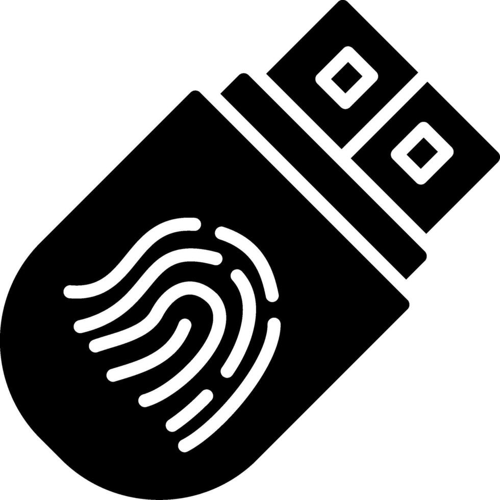 USB Glyph Icon Design vector