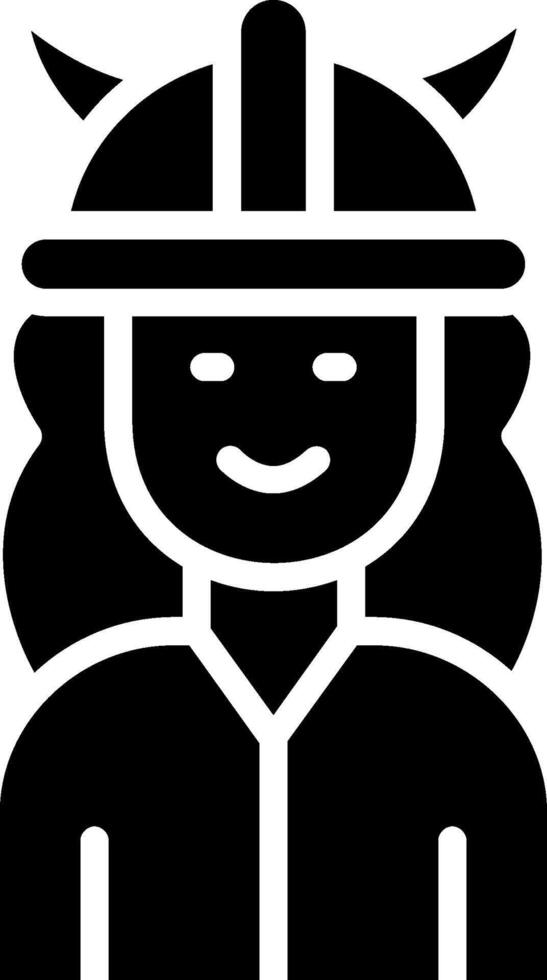 Viking Glyph Icon Design vector
