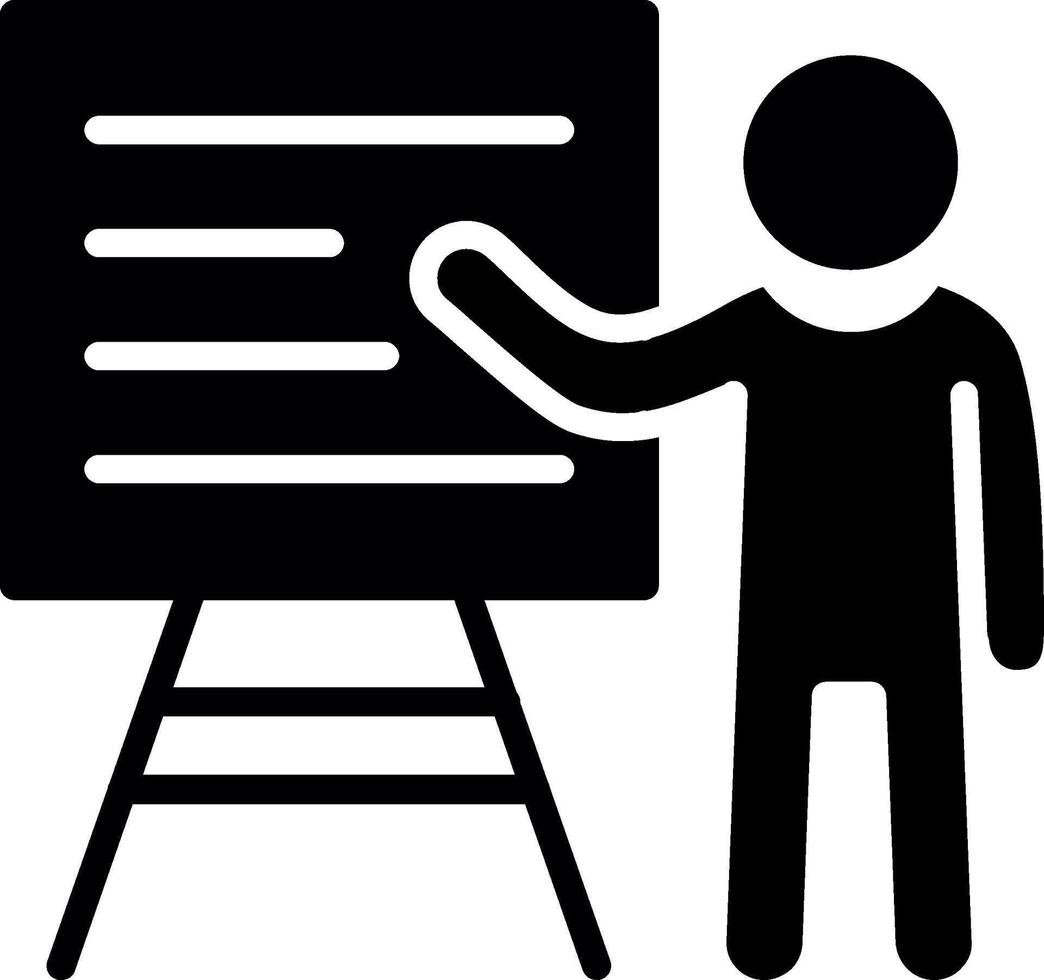 Working Glyph Icon Design vector