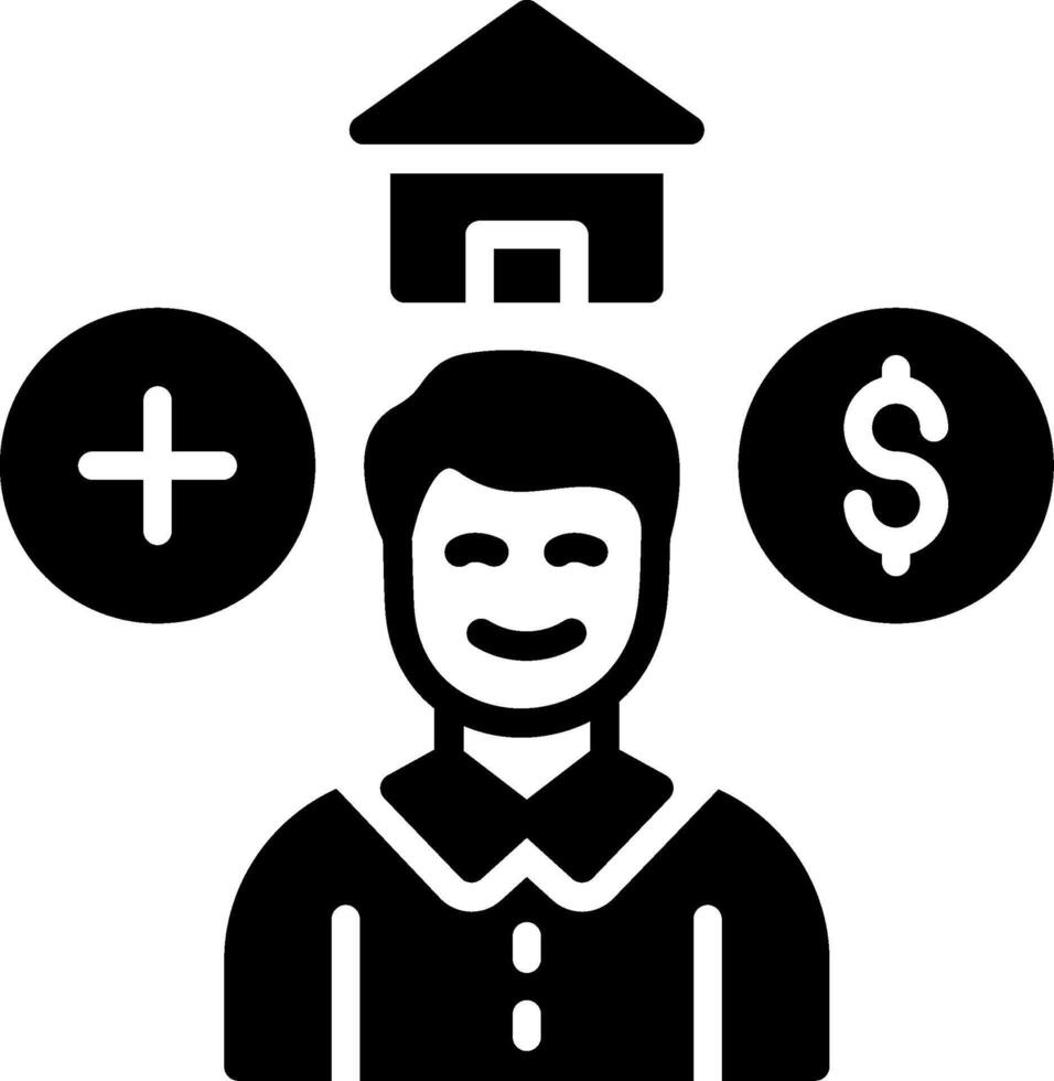 Benefits Glyph Icon Design vector