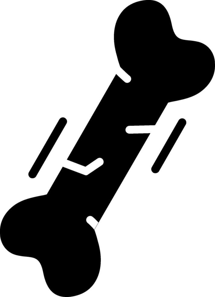 Bone Glyph Icon Design vector