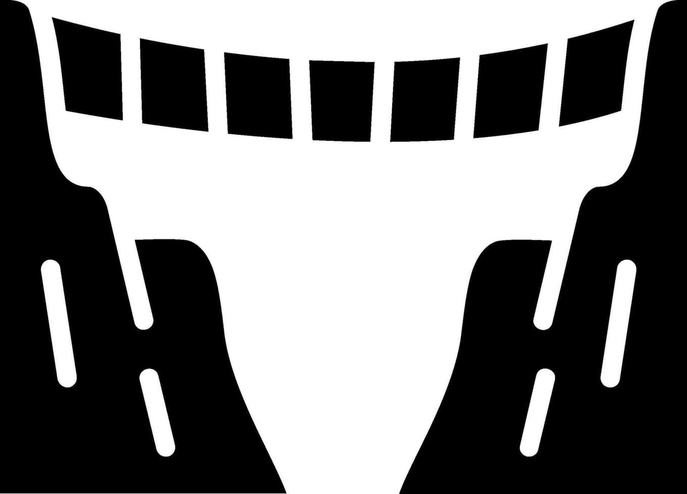Bridge Glyph Icon Design vector