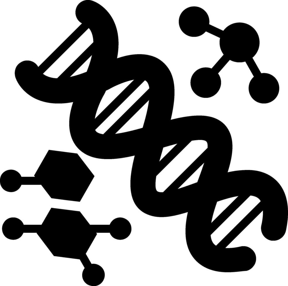 Dna structure Glyph Icon Design vector