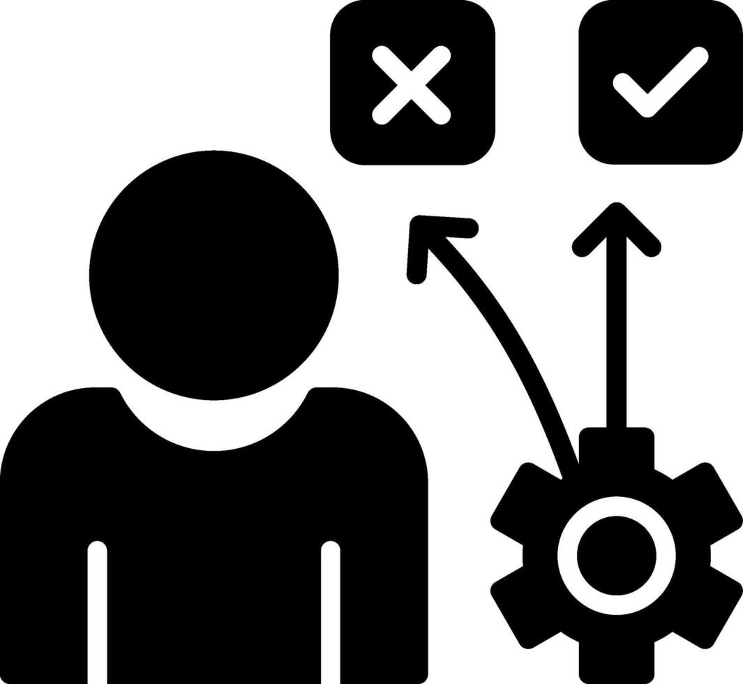 Choice Glyph Icon Design vector