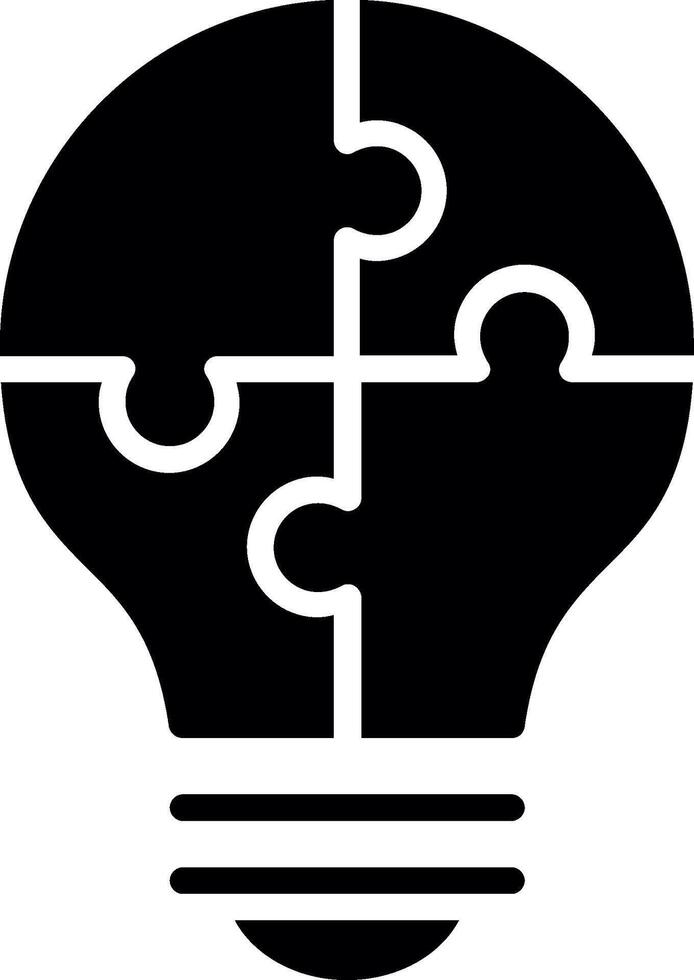 Ingenuity Glyph Icon Design vector