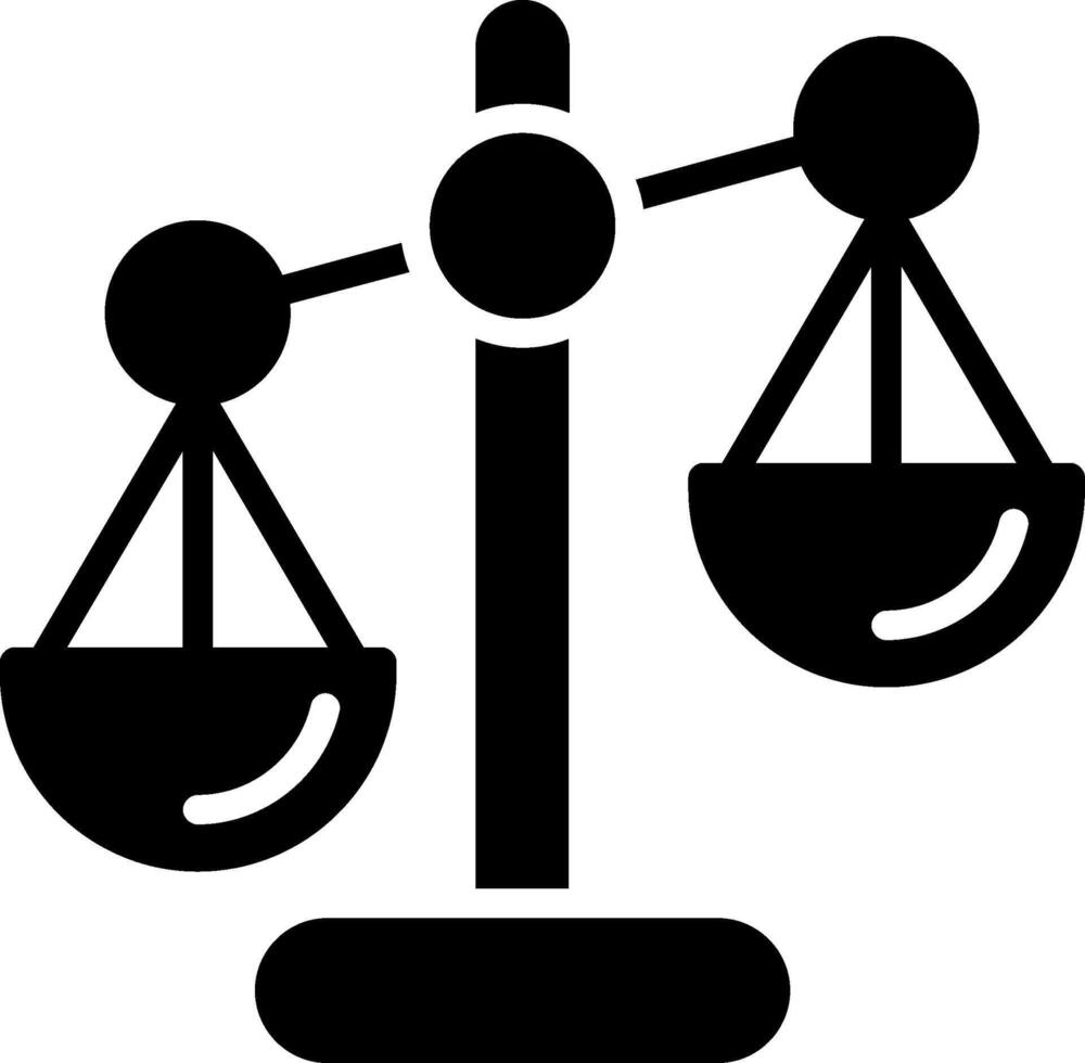 Libra Glyph Icon Design vector