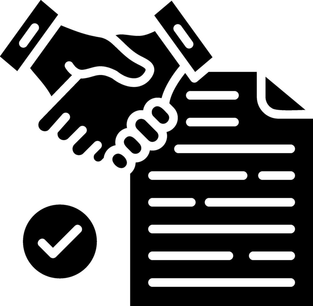 Partnership Glyph Icon Design vector