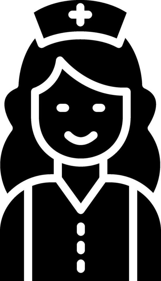 Nurse Glyph Icon Design vector