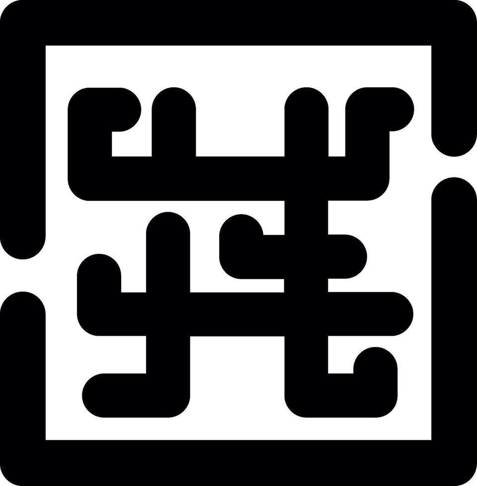 Labyrinth Glyph Icon Design vector
