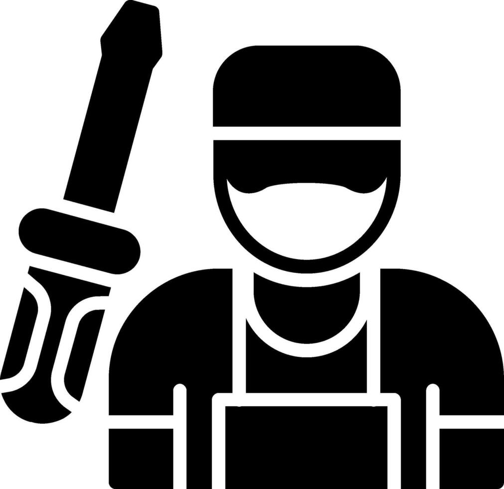 Technician Glyph Icon Design vector