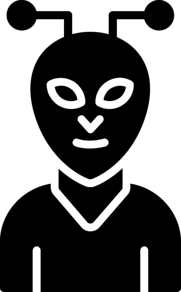 Alien Glyph Icon Design vector