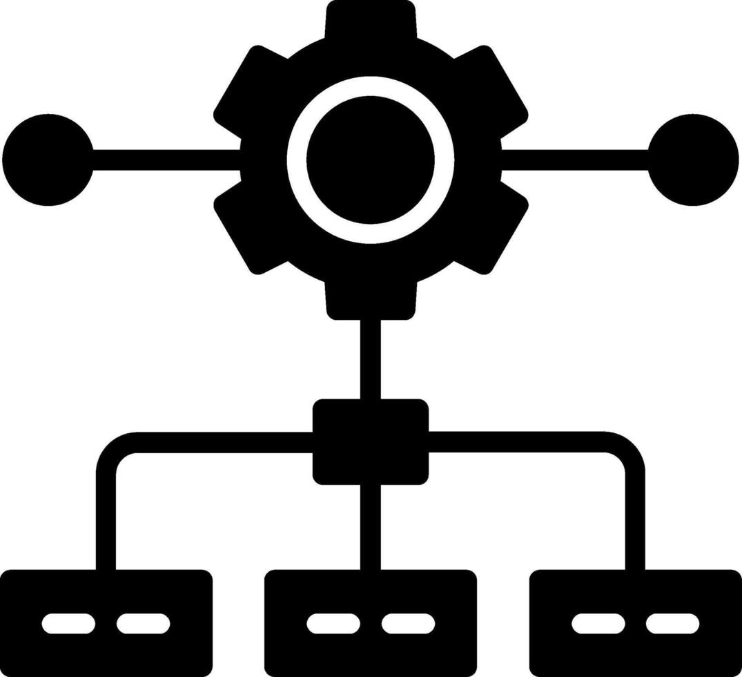 Workflow Glyph Icon Design vector