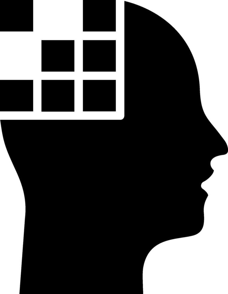 Dementia Glyph Icon Design vector