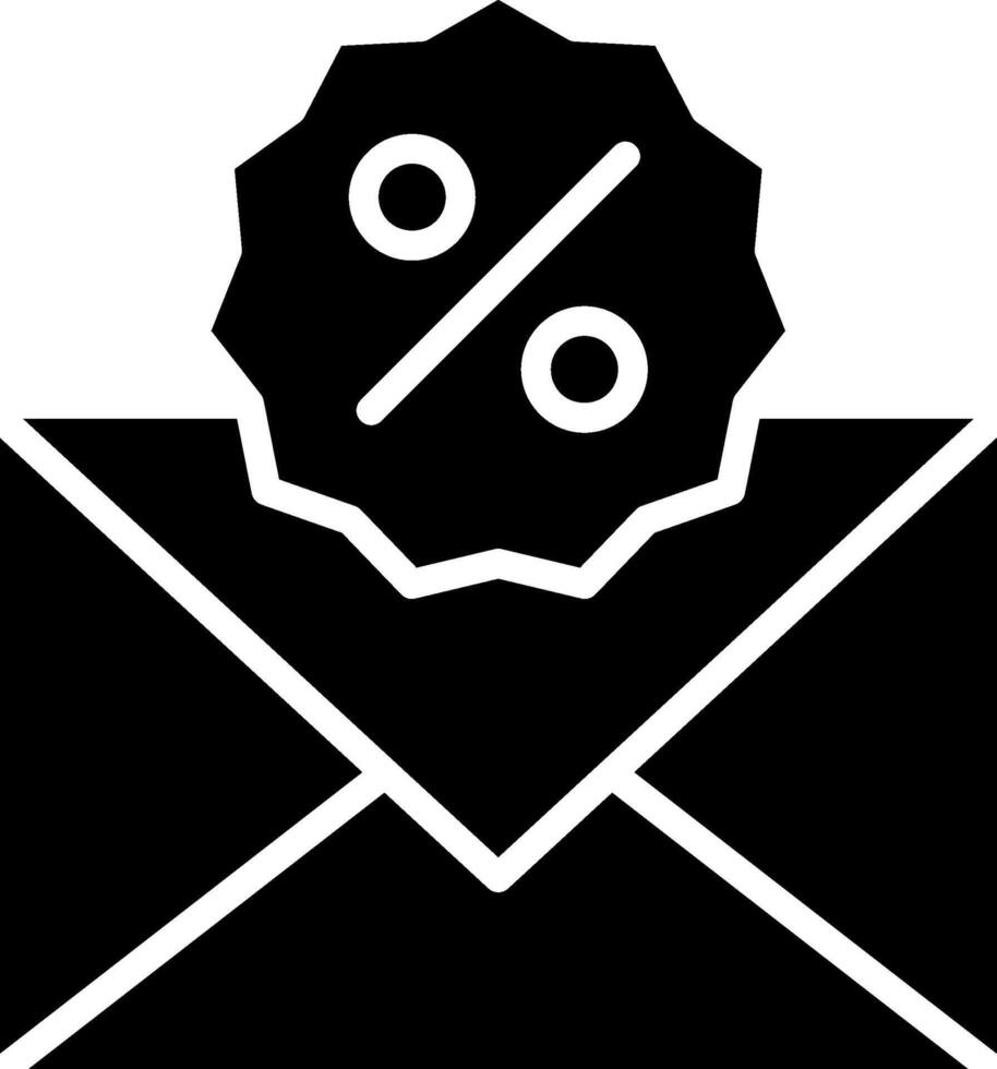 Email Glyph Icon Design vector